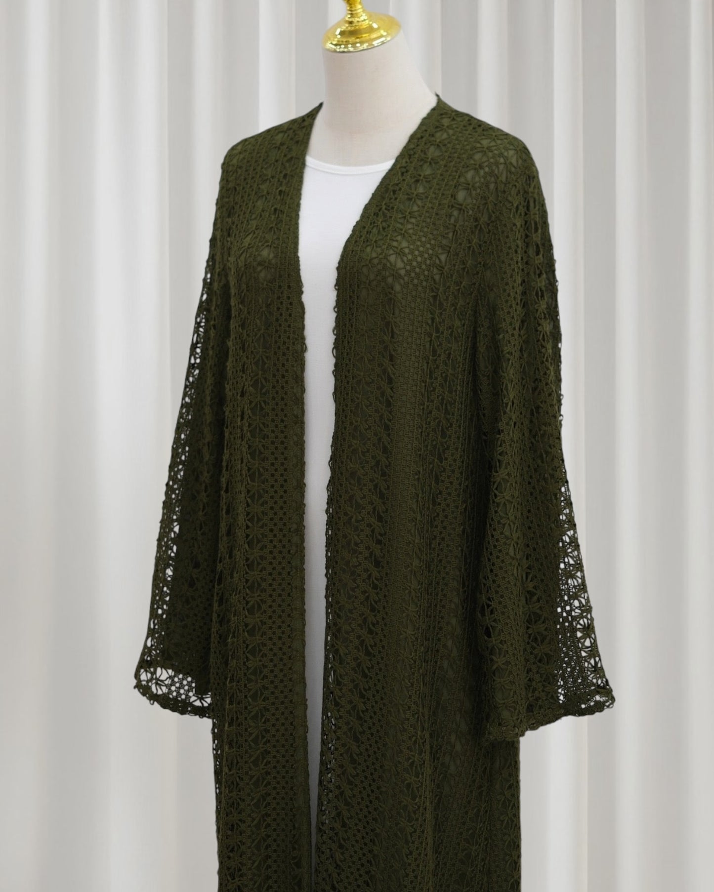 The Noire Mesh Abaya Set (IA187)