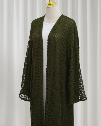 The Noire Mesh Abaya Set (IA187)