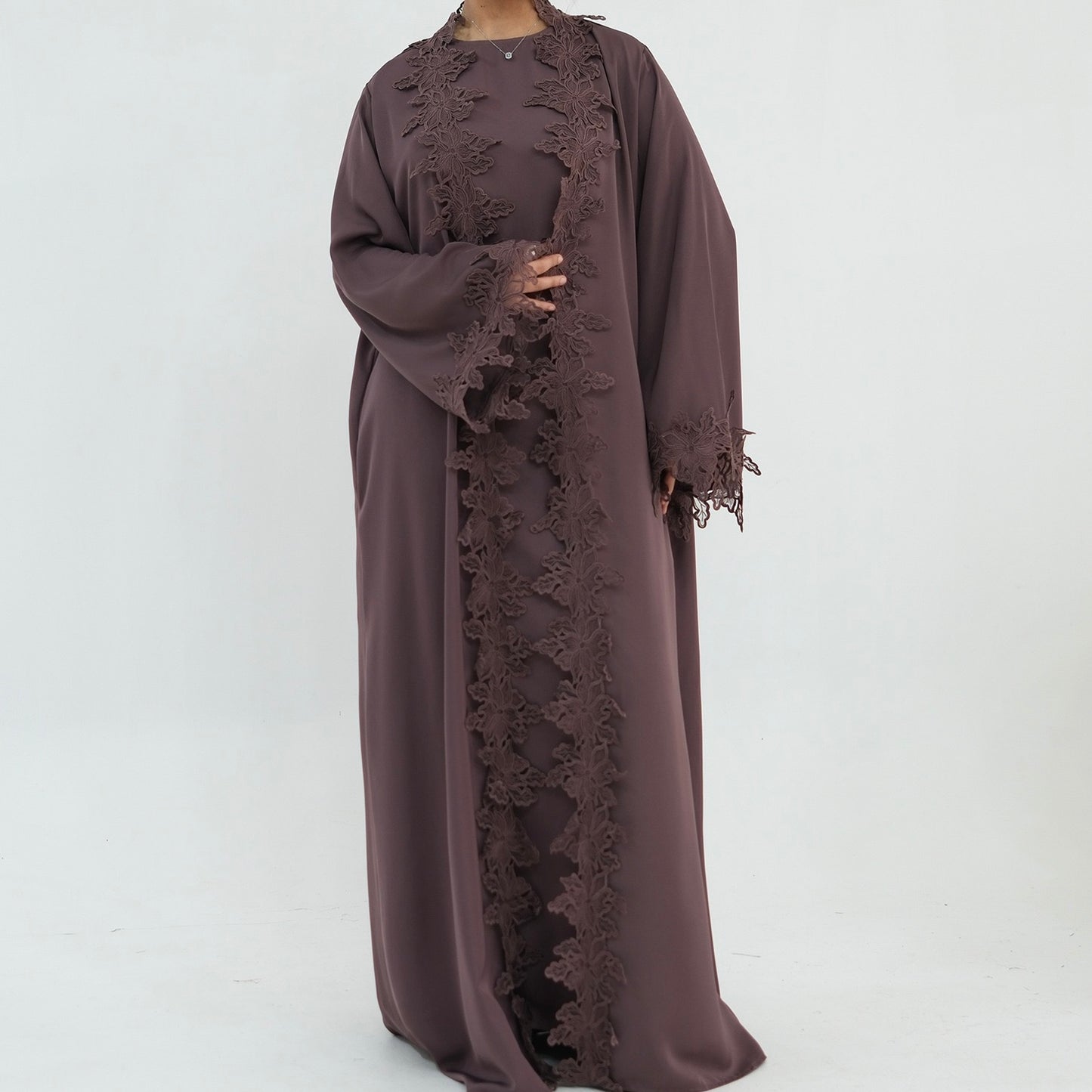 The Fleur Lace Abaya (EG140)