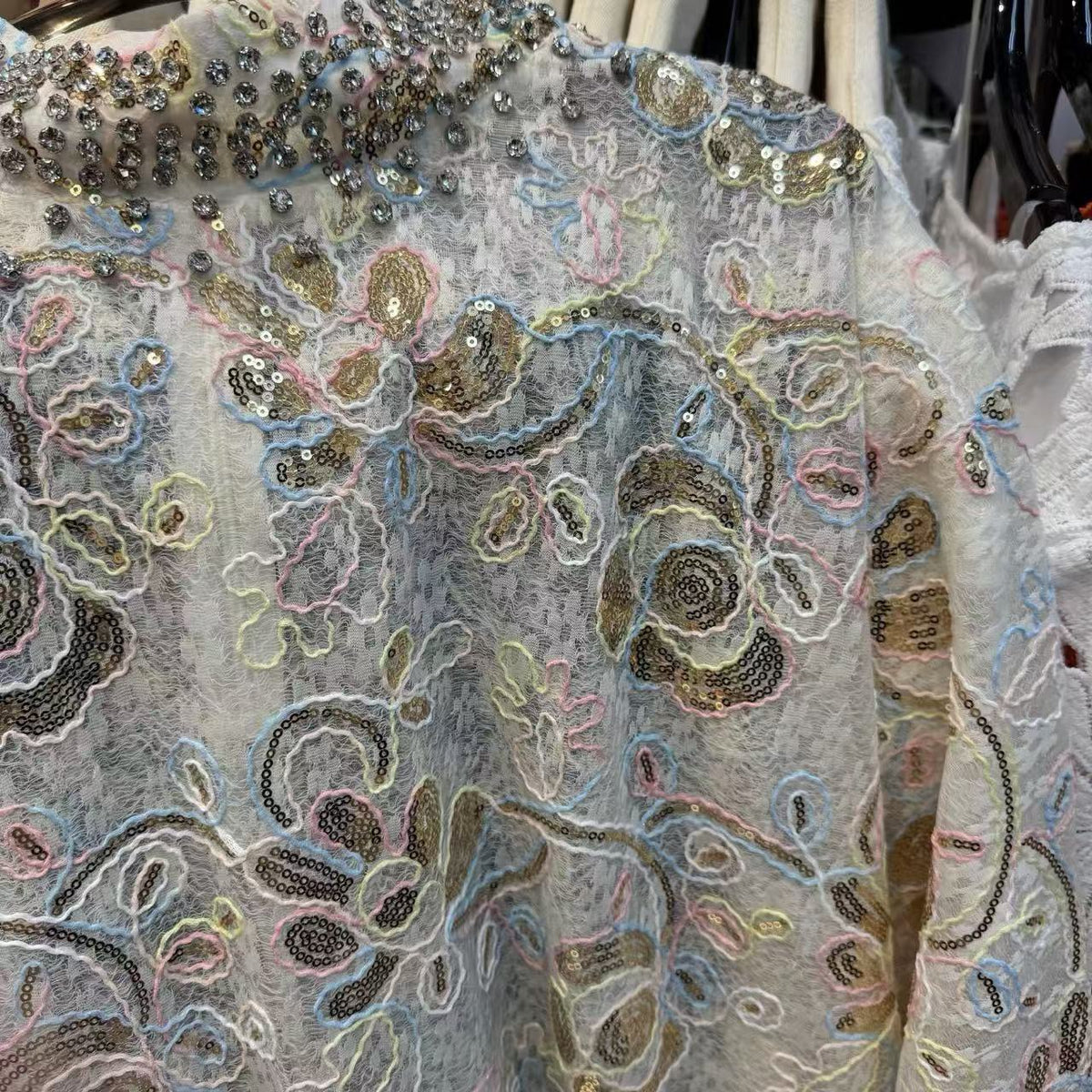 Sequin Luxe Kaftan Abaya Dress