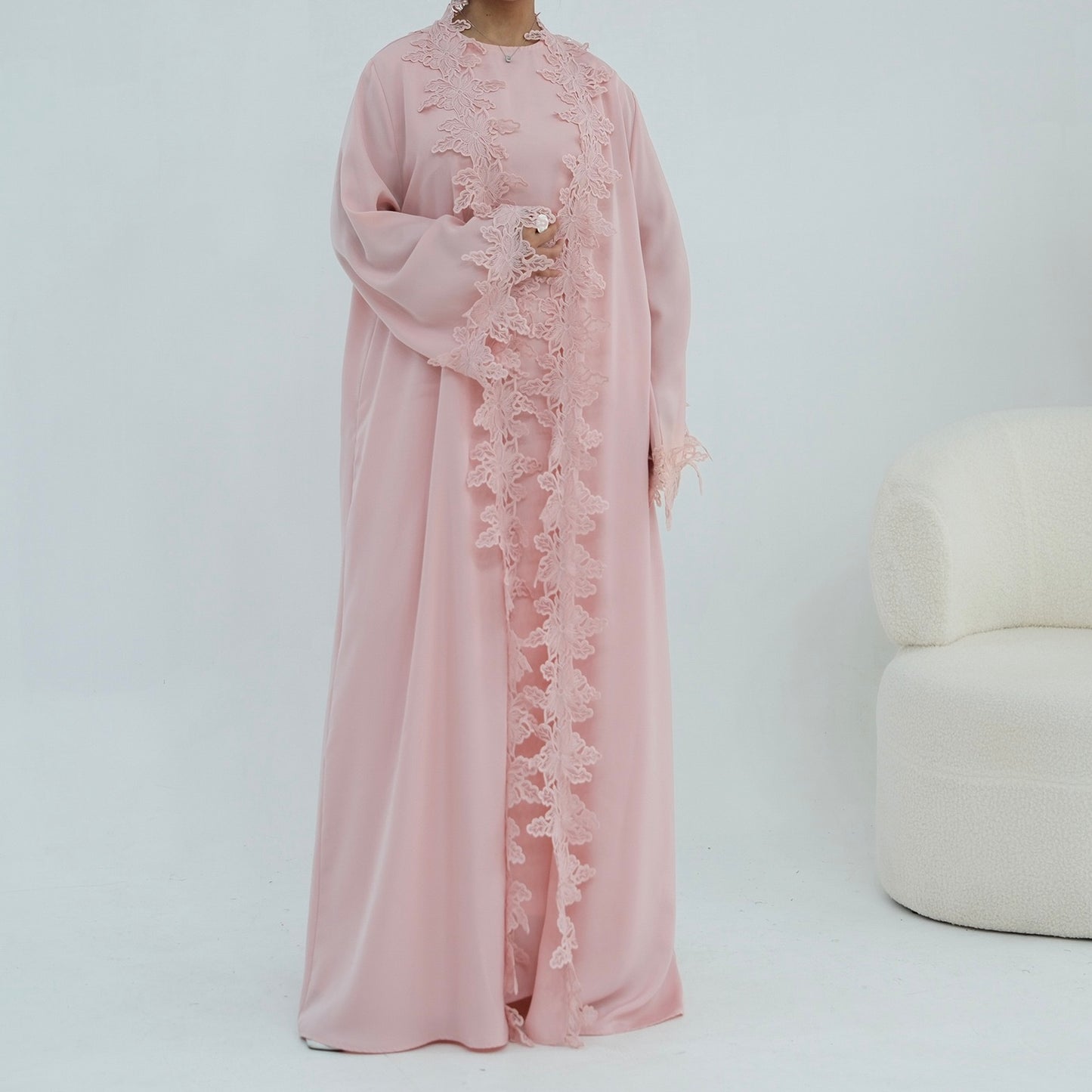 The Fleur Lace Abaya (EG140)