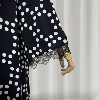 The Polka Dot Lace Abaya Set (EG148)