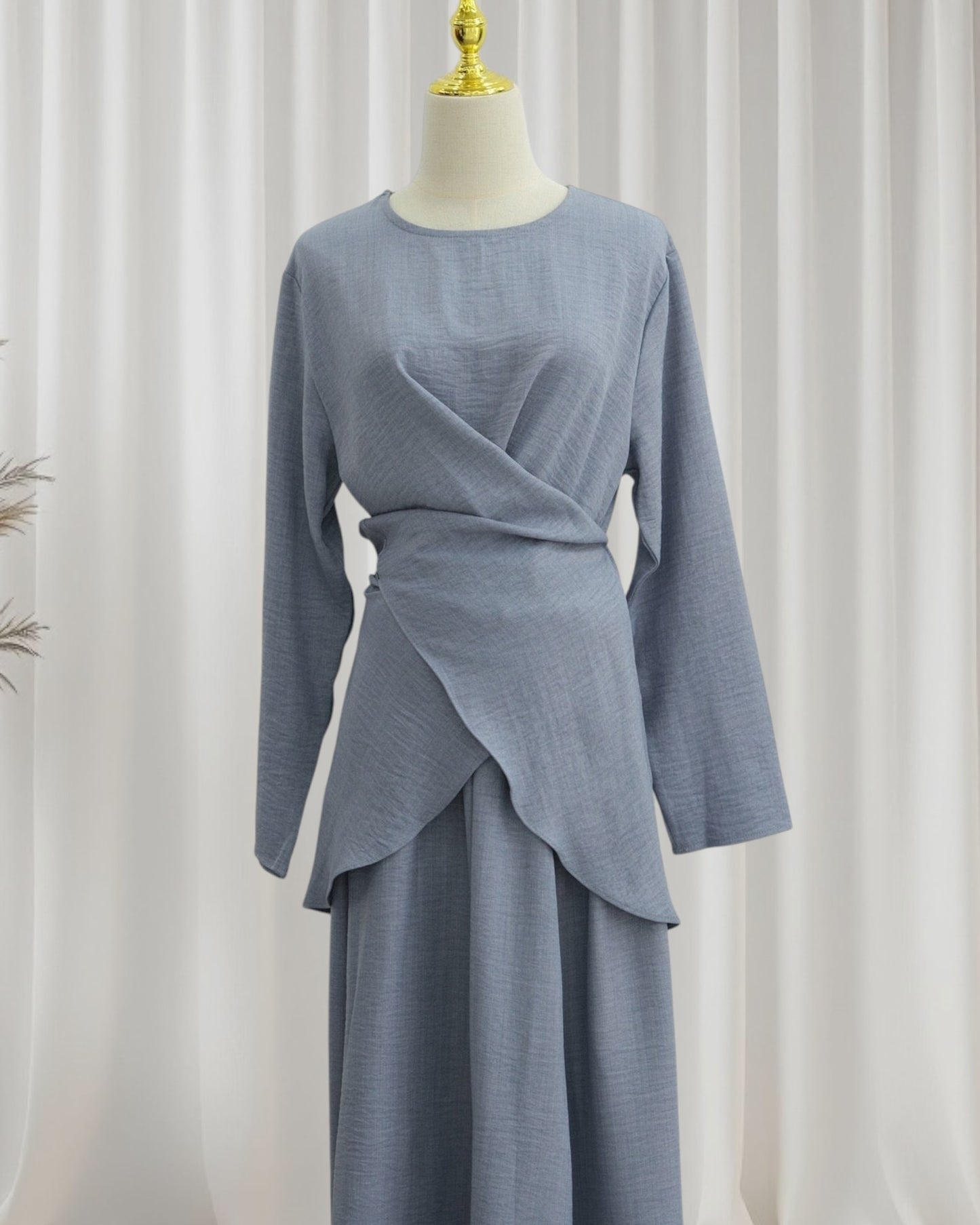 Luxe Draped Knit Co-Ord Set (IA186)