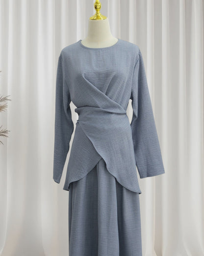 Luxe Draped Knit Co-Ord Set (IA186)