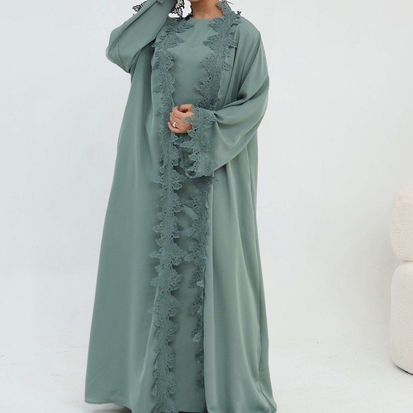 The Fleur Lace Abaya (EG140)