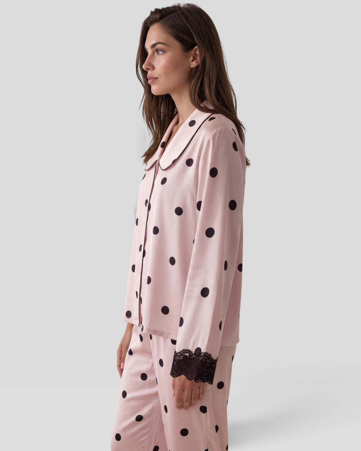 Silk Polka Dot Pajama Set