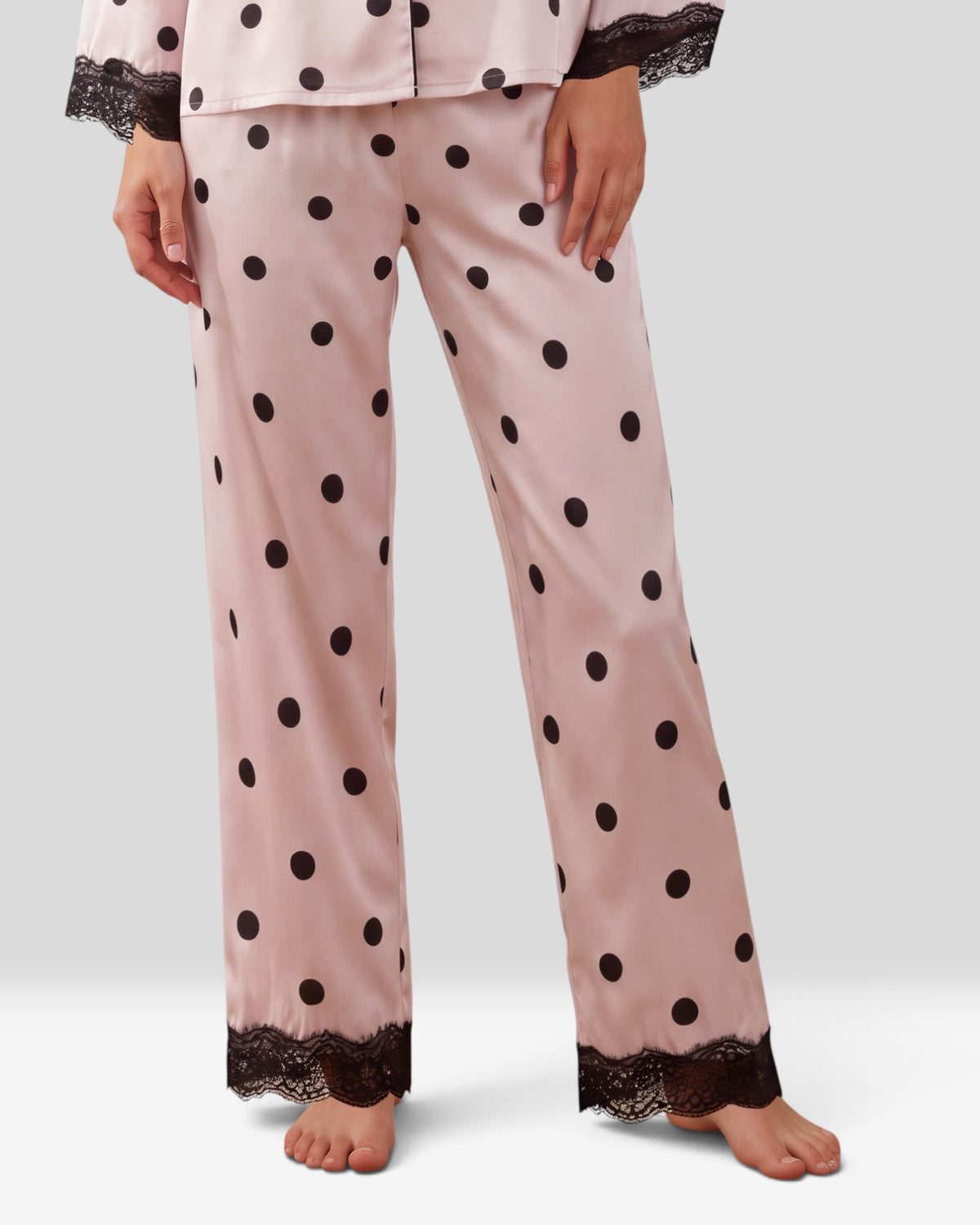 Silk Polka Dot Pajama Set