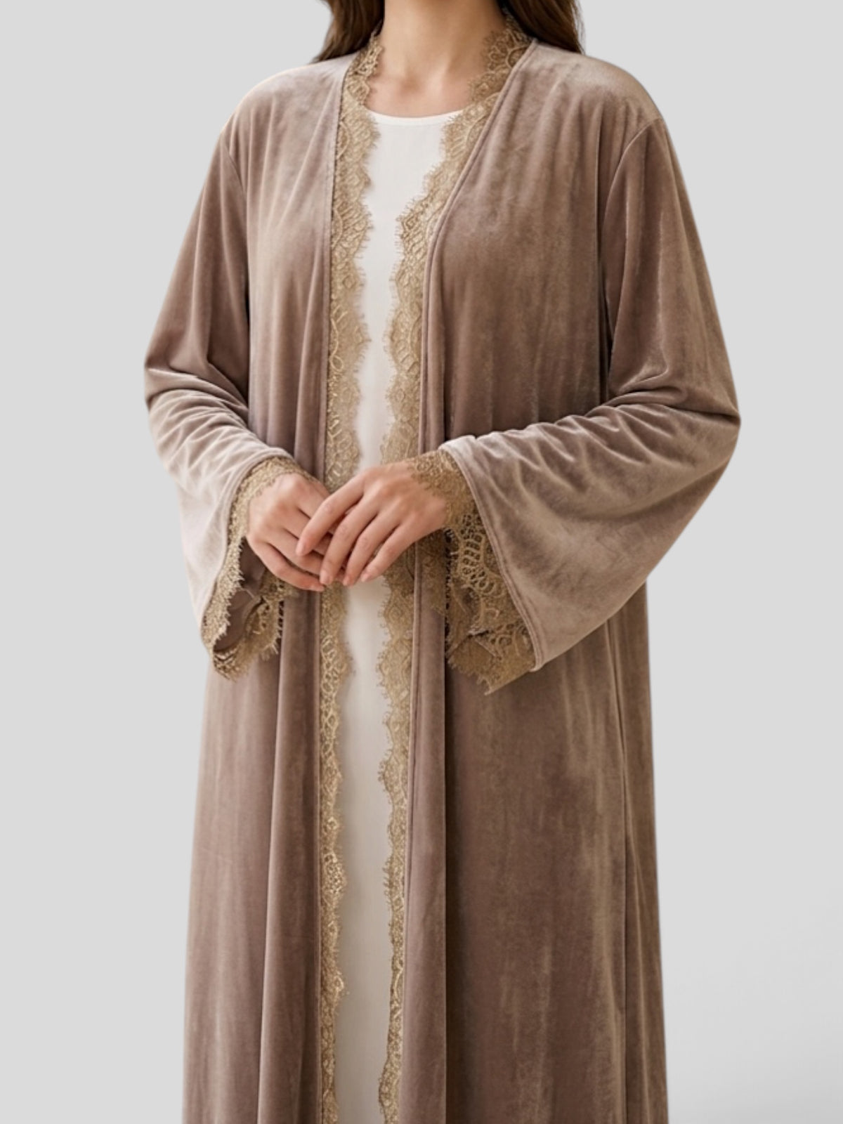 Velvet Lace Abaya