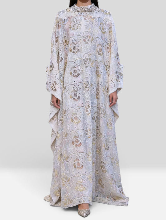 Sequin Luxe Kaftan Abaya Dress