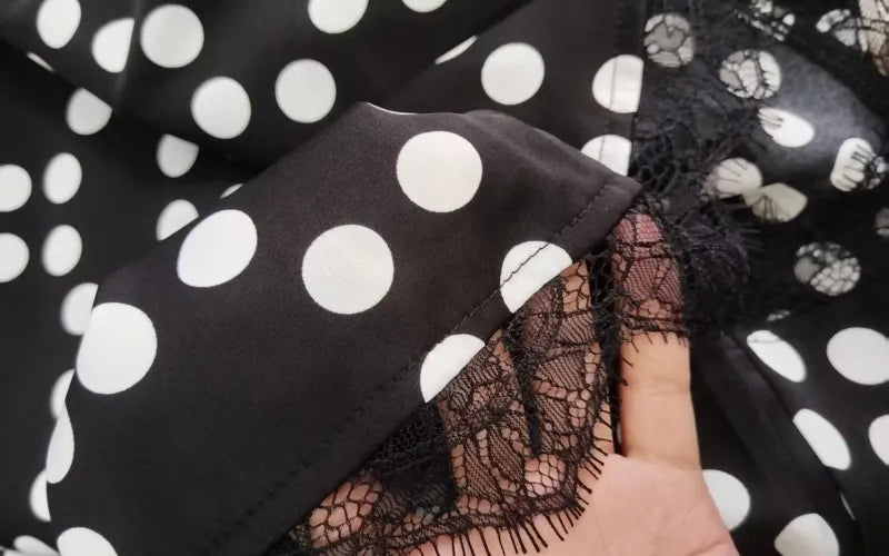 The Polka Dot Lace Abaya Set (EG148)