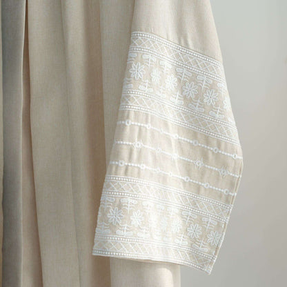 Azrah Embroidered Open Abaya (EG102) - Elara Global