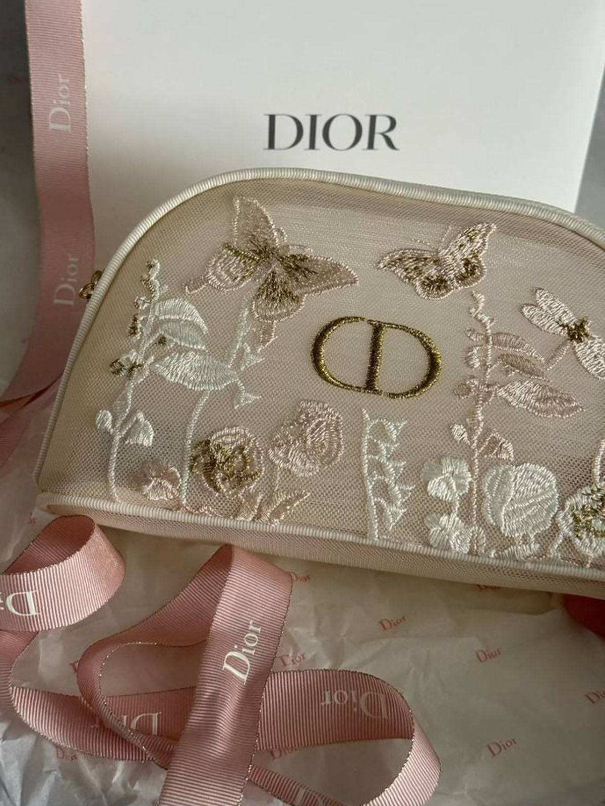 Dior beauty butterfly mesh pouch - Elara Global