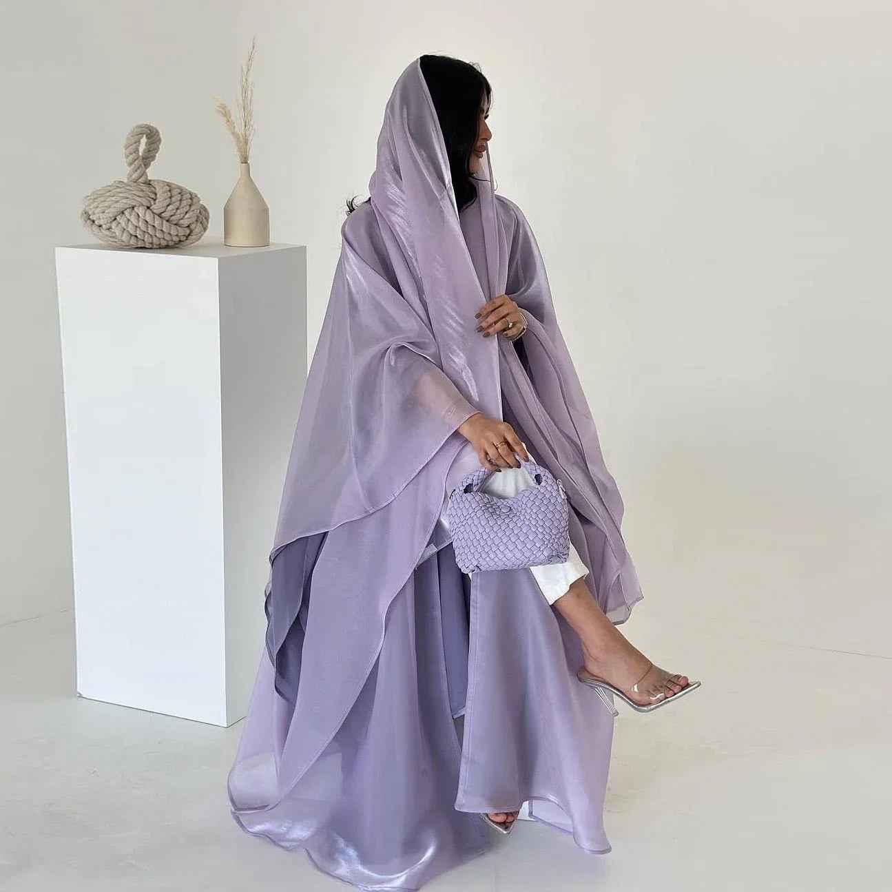 Elegant Evening Wear Abaya 2-piece set (EG108)