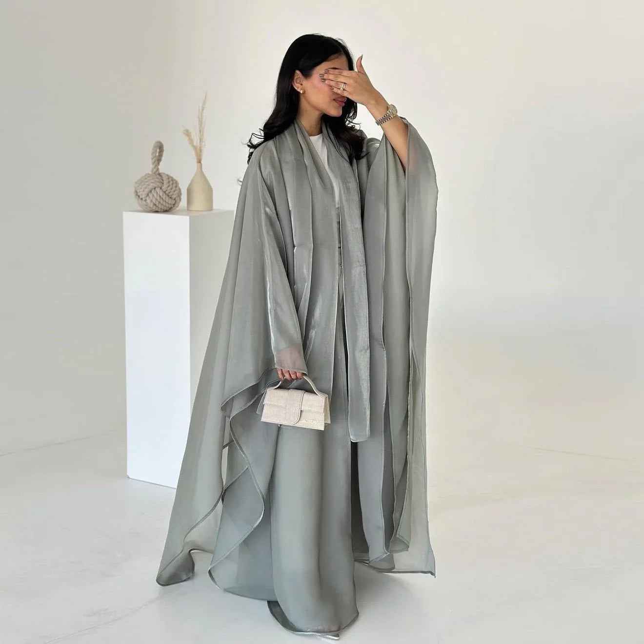 Elegant Evening Wear Abaya 2-piece set (EG108)