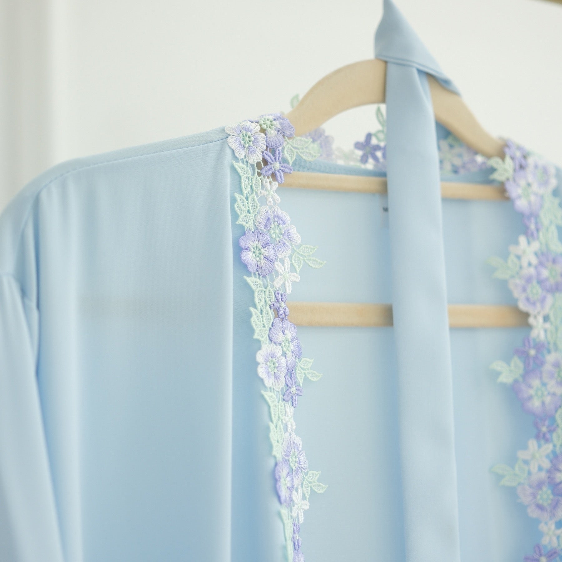 Floral Edge Open Abaya Cardigan With Matching Hijab (EG123) - Elara Global