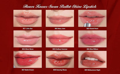 Flower Knows Swan Ballet Shine Solid Lip Gloss Stick - Elara Global