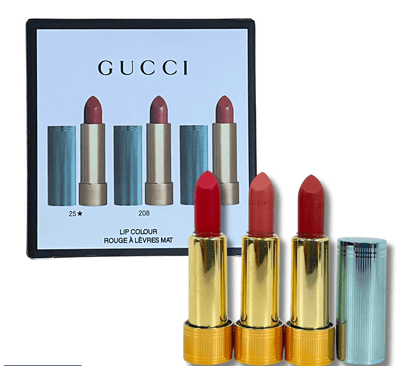 GUCCI Rouge À Lèvres Mat Lipstick – Trio Limited Edition Set (Mini) - Elara Global