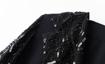 Handmade Beaded Luxury Abaya With Hijab (EG111) - Elara Global