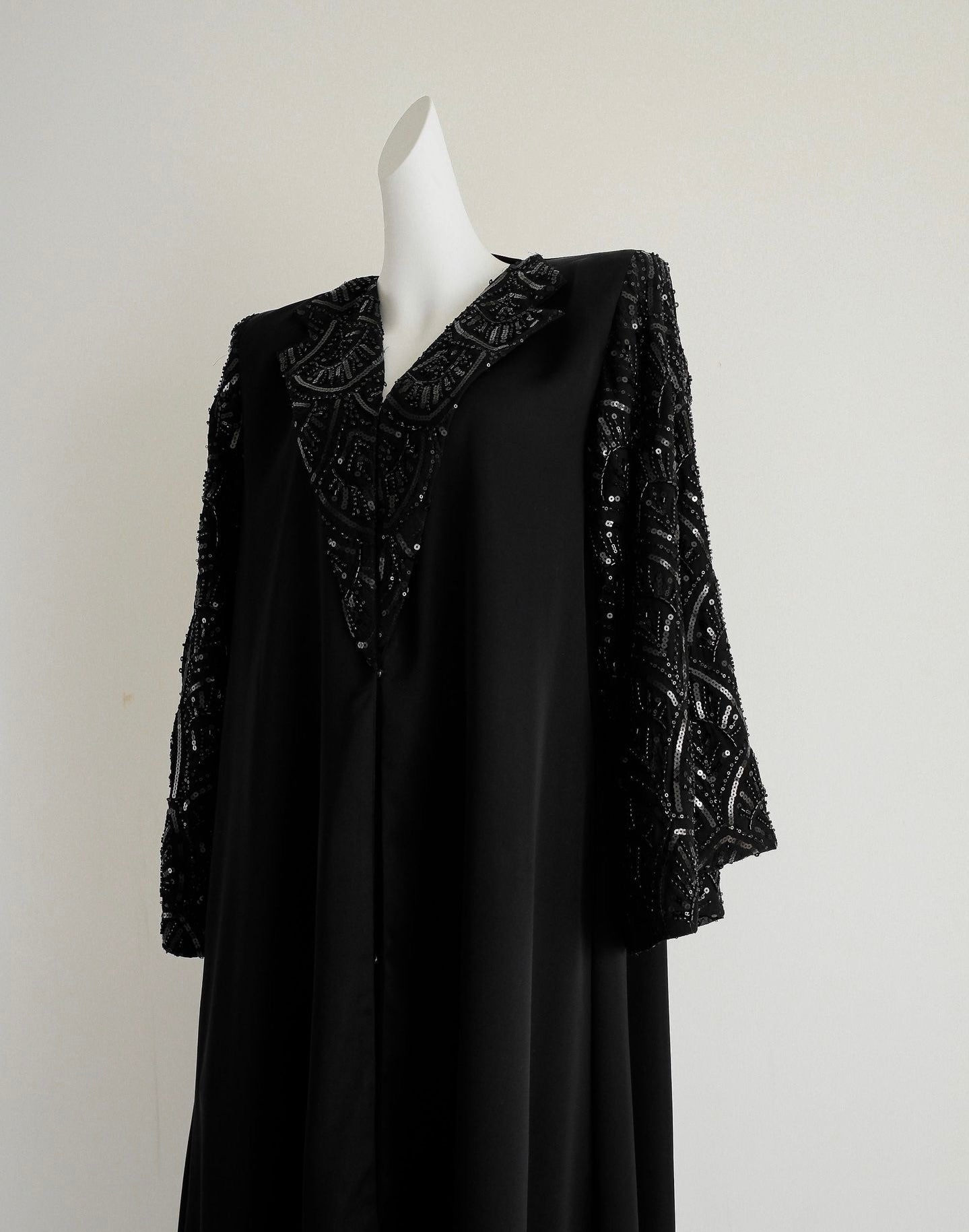 Handmade Beaded Luxury Abaya With Hijab (EG111) - Elara Global