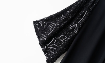 Handmade Beaded Luxury Abaya With Hijab (EG111) - Elara Global