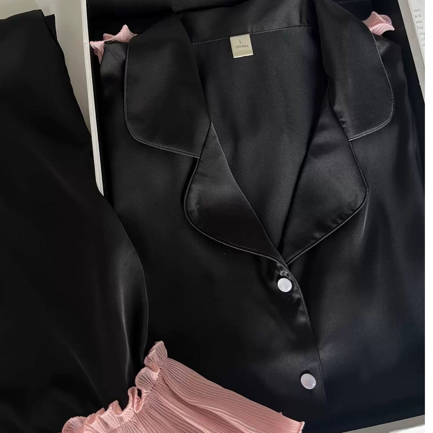 High - end Ice Silk Long Sleeves Pajama Set (EG204) - Elara Global