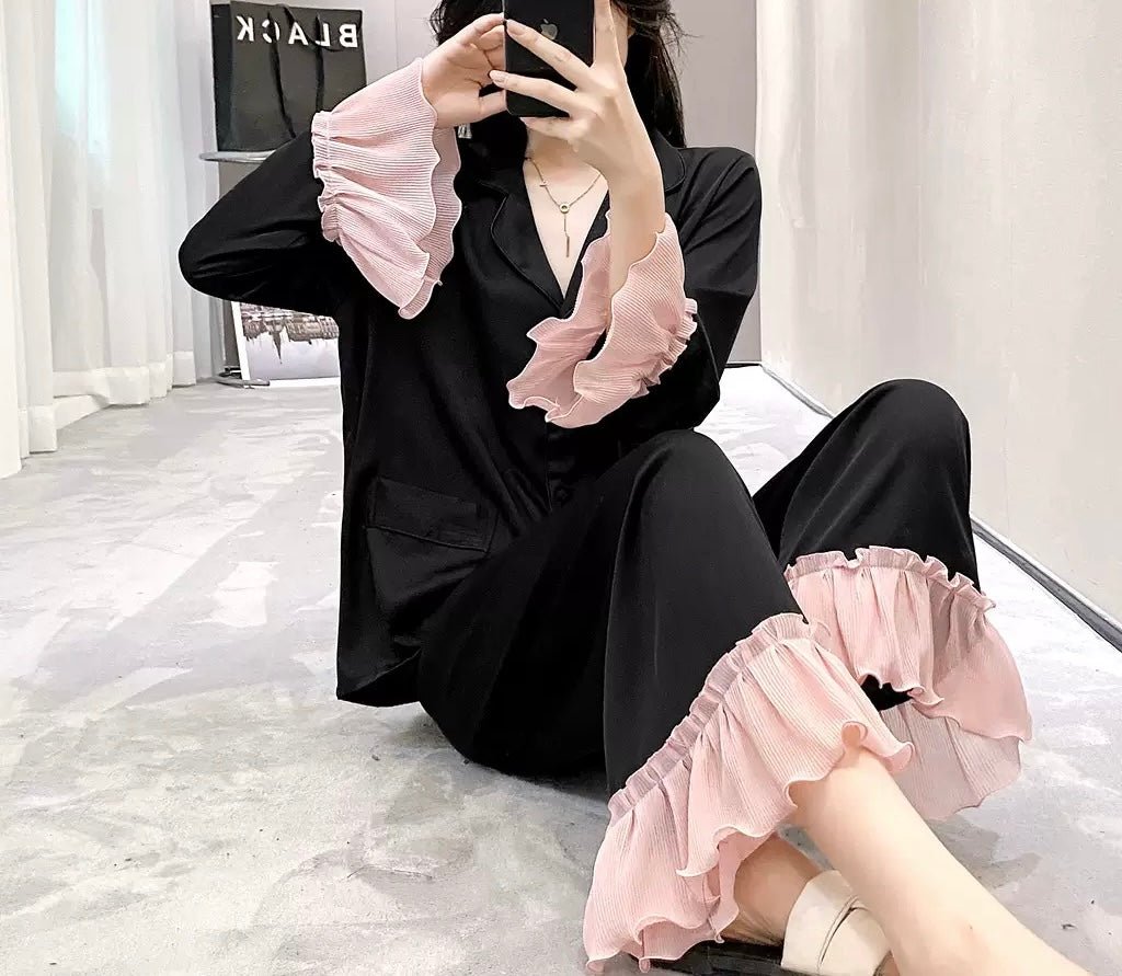 High-end Silk Pajama Set (EG204) - Elara Global