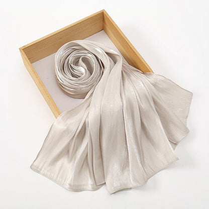 Island Satin Crepe Malaysian Bright Silk Hijab - Elara Global