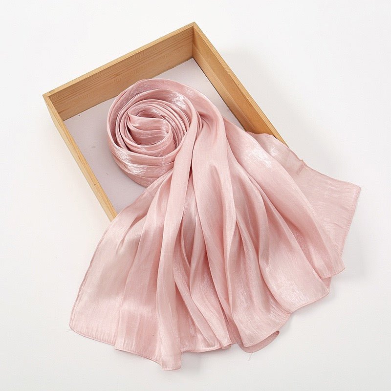Island Satin Crepe Malaysian Bright Silk Hijab - Elara Global