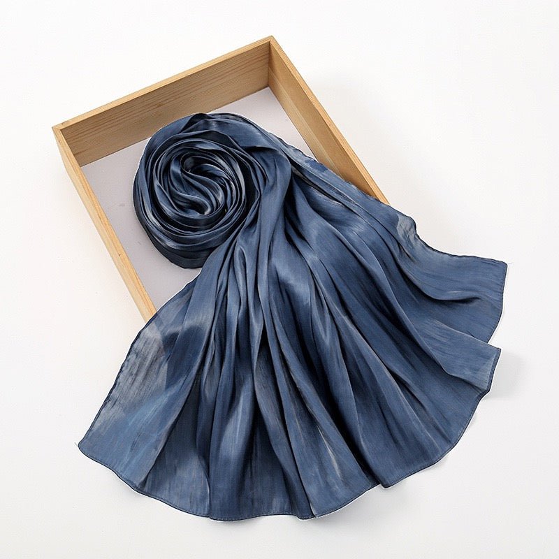 Island Satin Crepe Malaysian Bright Silk Hijab - Elara Global