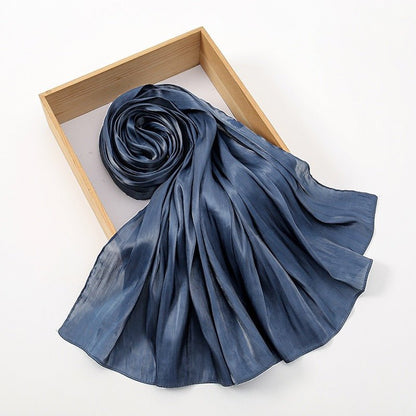 Island Satin Crepe Malaysian Bright Silk Hijab - Elara Global
