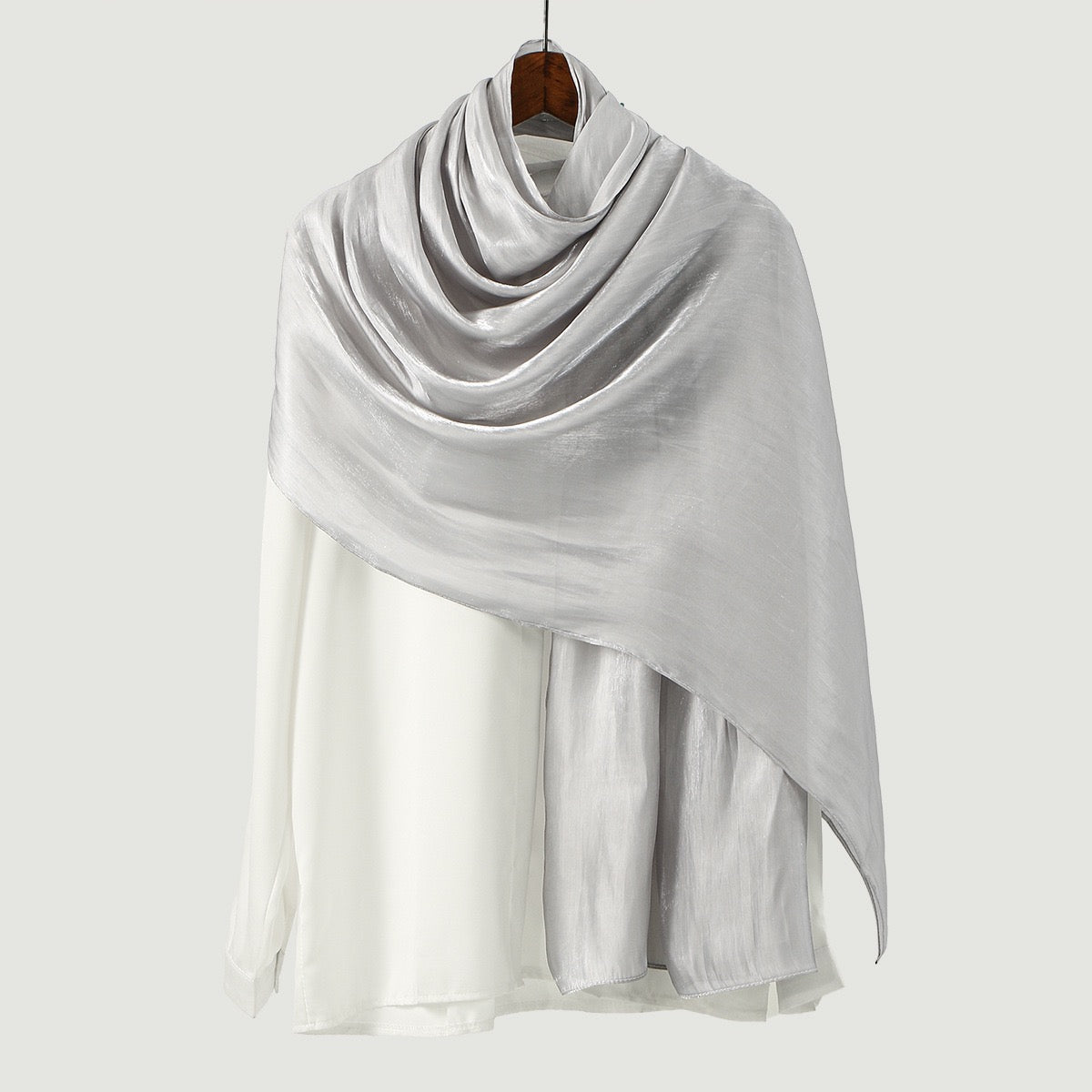 Island Satin Crepe Malaysian Bright Silk Scarf - Elara Global