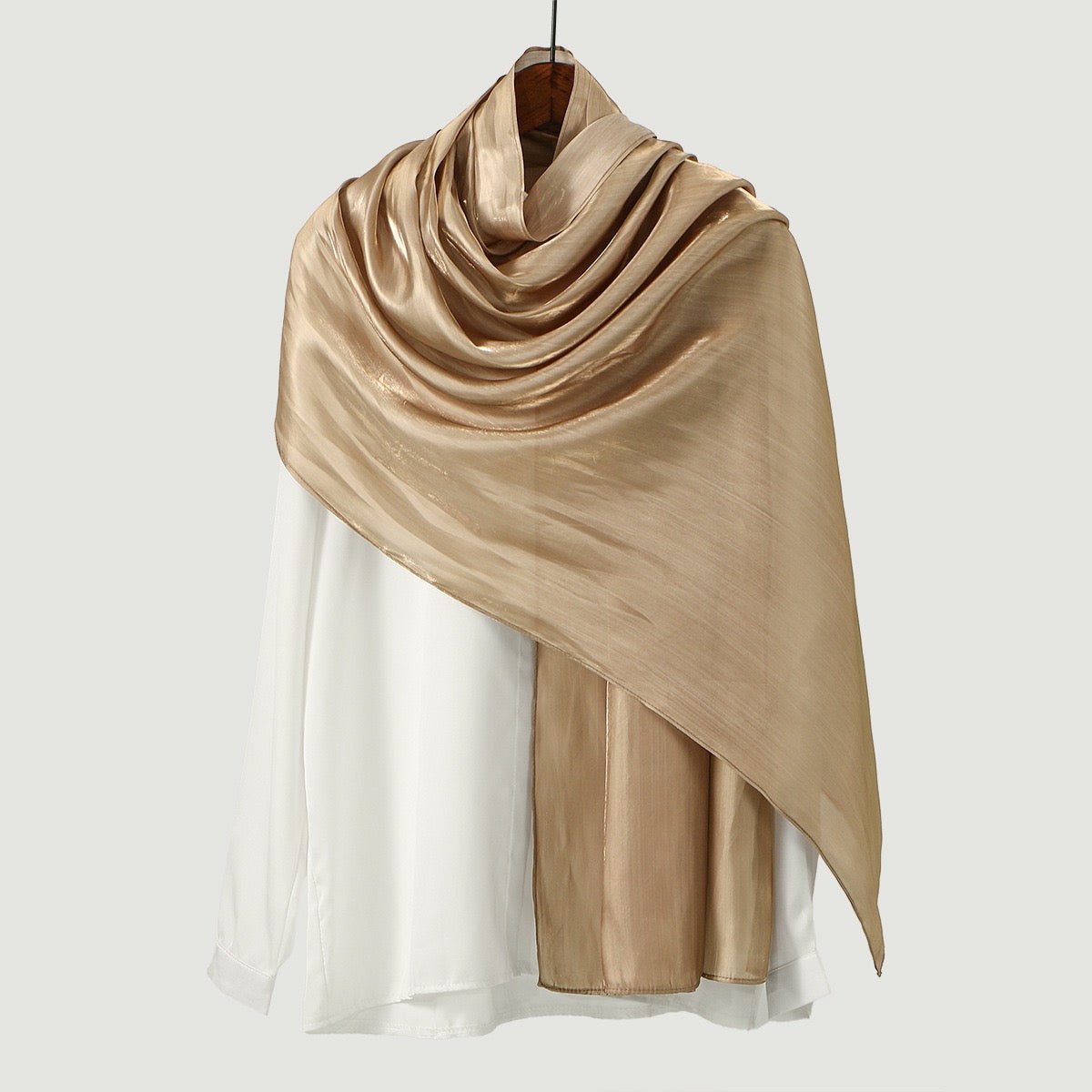 Island Satin Crepe Malaysian Bright Silk Scarf - Elara Global