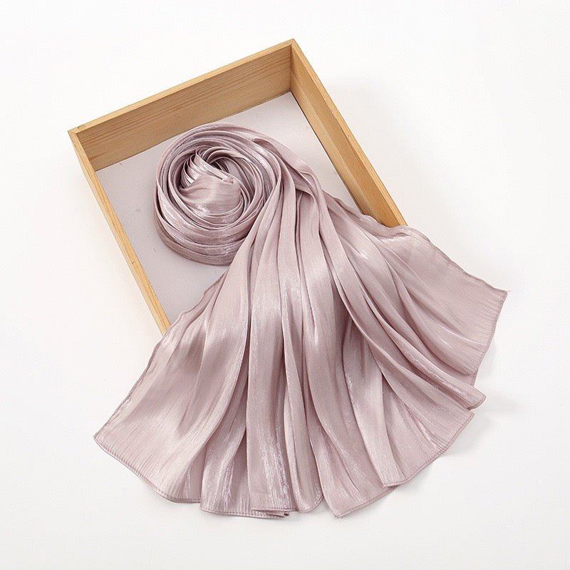 Island Satin Crepe Malaysian Bright Silk Scarf - Elara Global