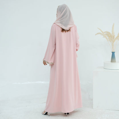 Meadowlace Open Abaya & Hijab Set (EG122) - Elara Global