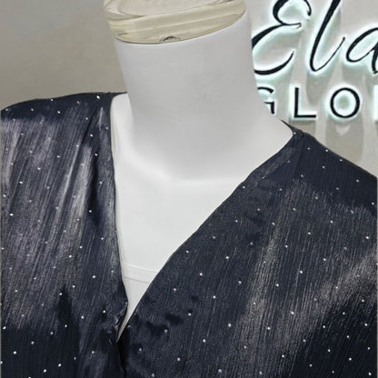 Midnight Sapphire Abaya (EG105) - Elara Global