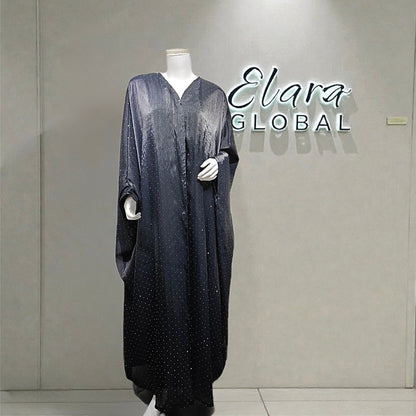 Midnight Sapphire Abaya (EG105) - Elara Global