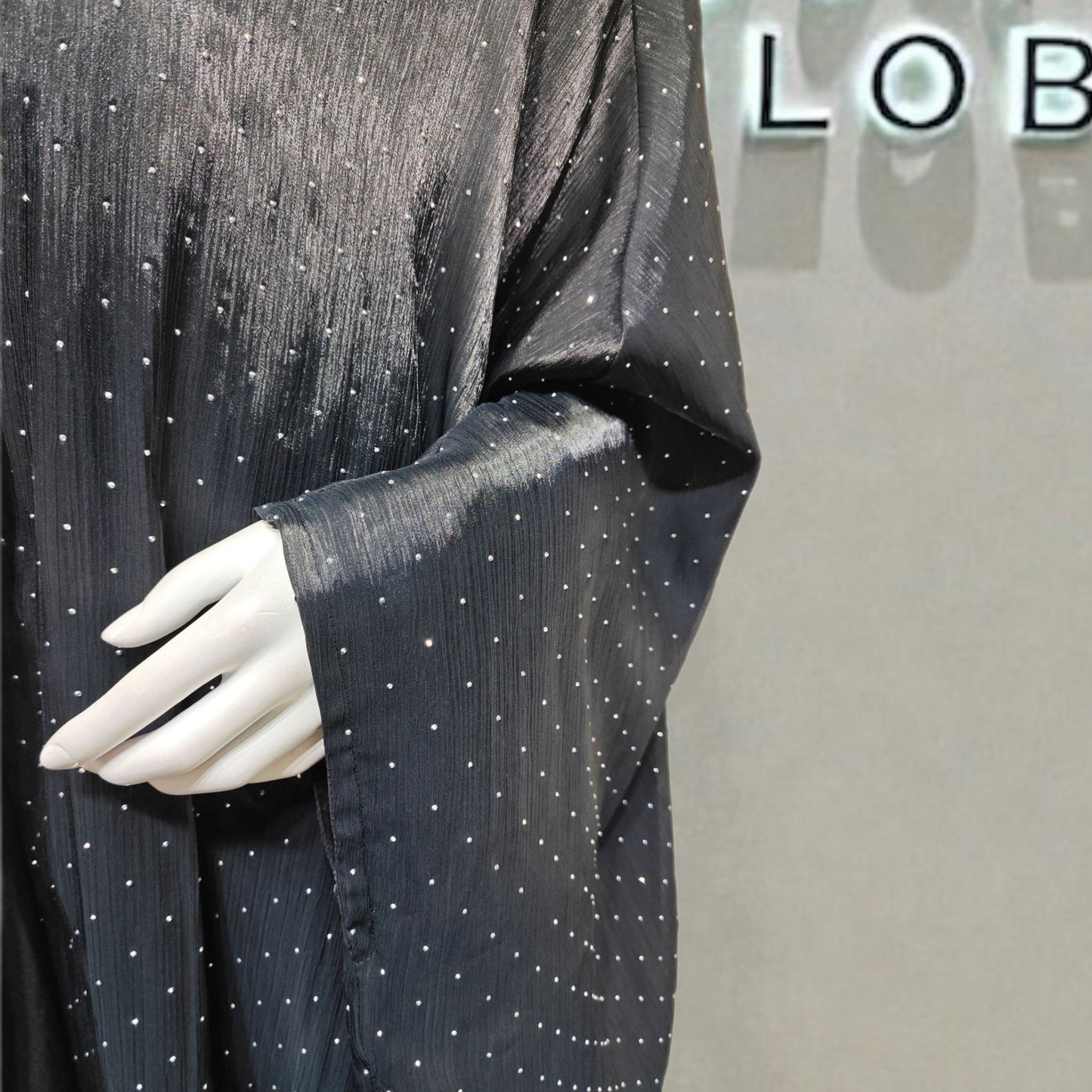 Midnight Sapphire Abaya (EG105) - Elara Global
