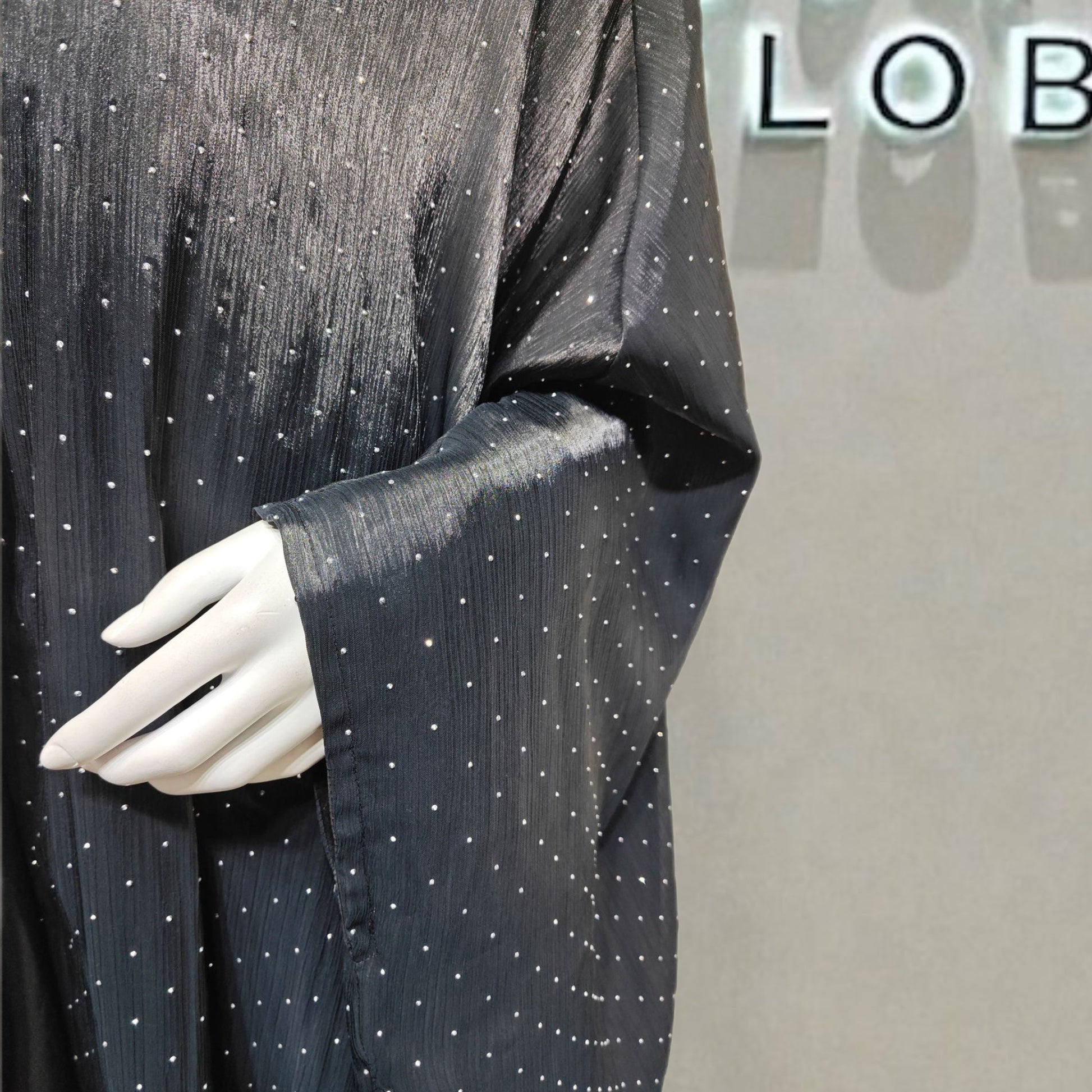 Midnight Sapphire Abaya (EG105) - Elara Global
