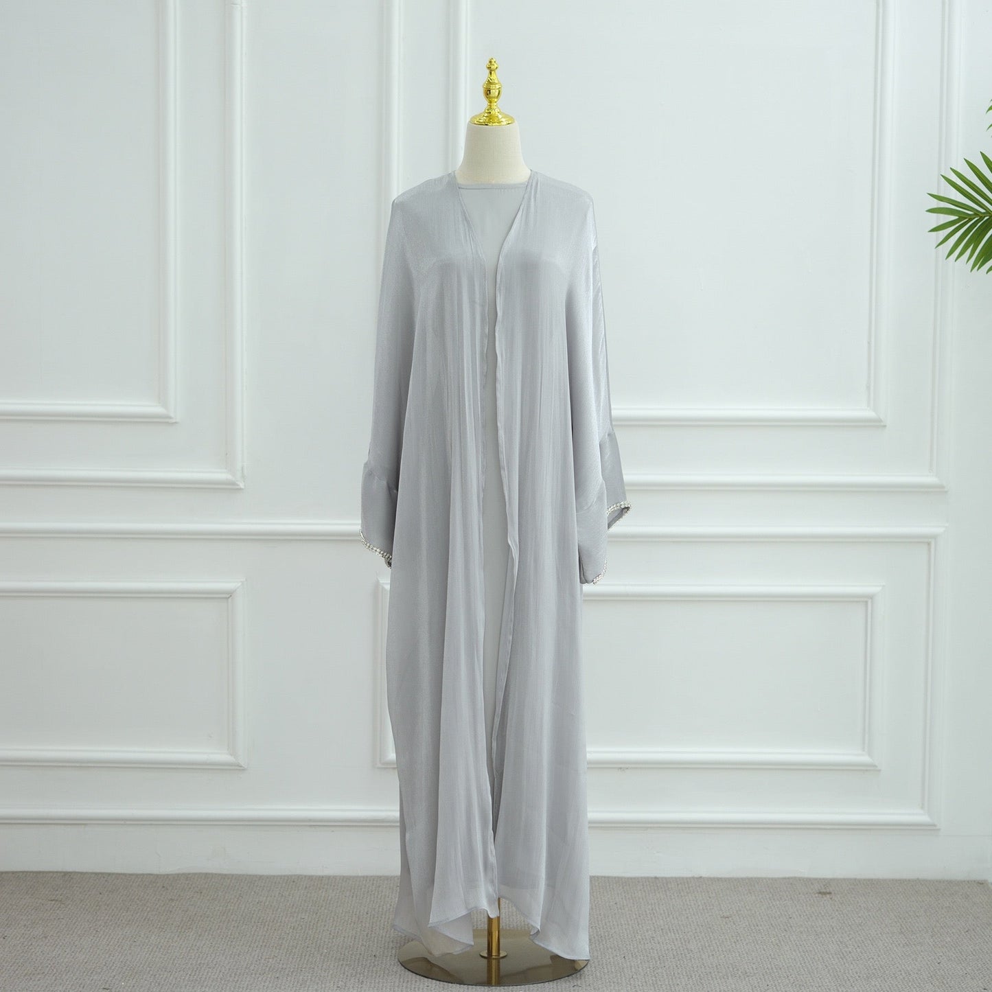 Modest Luxury Evening Wear Beading - Embellished Abaya Set (EG112) - Elara Global