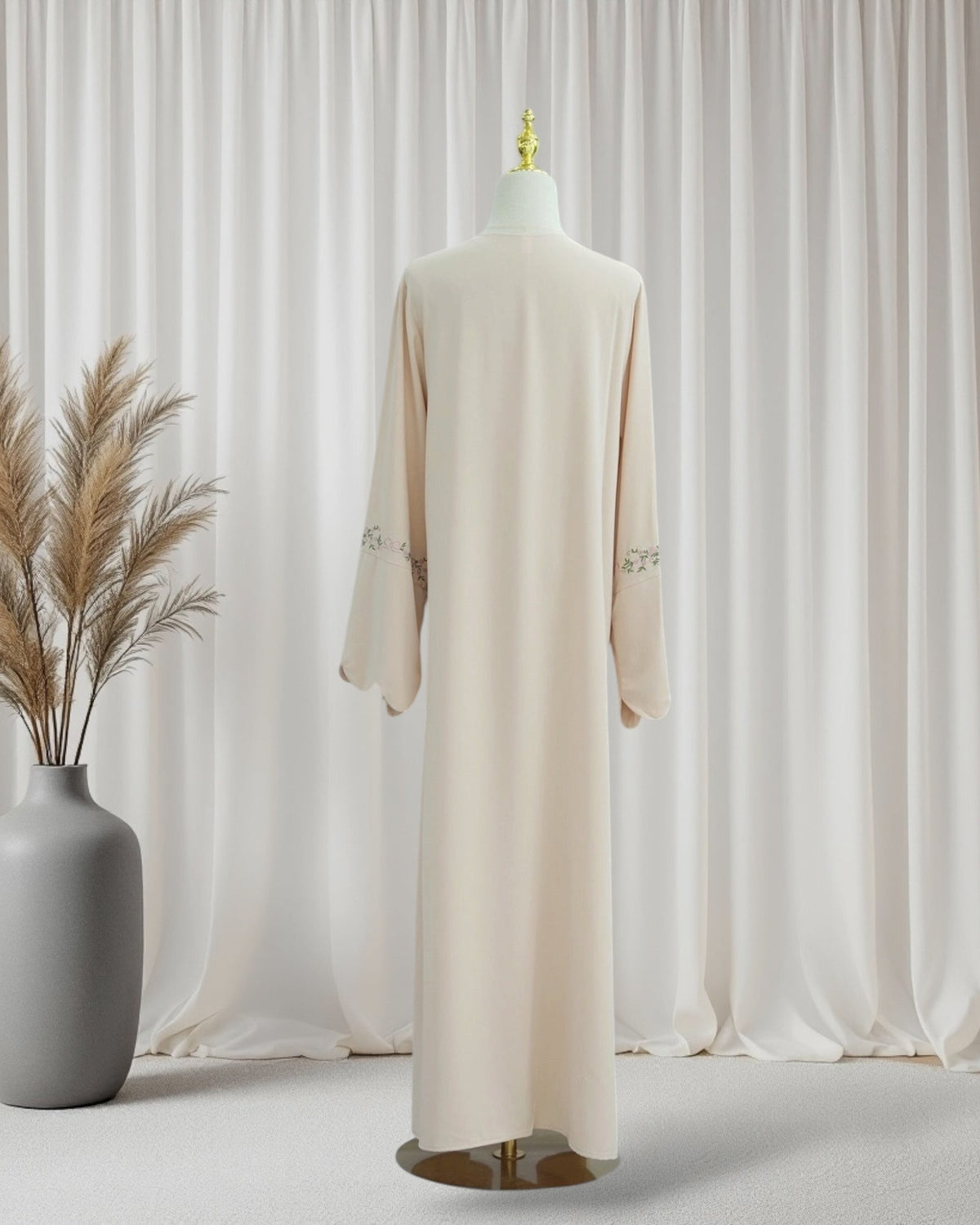 Rosette Floral Embroidered Abaya Set (EG143) - Ikah