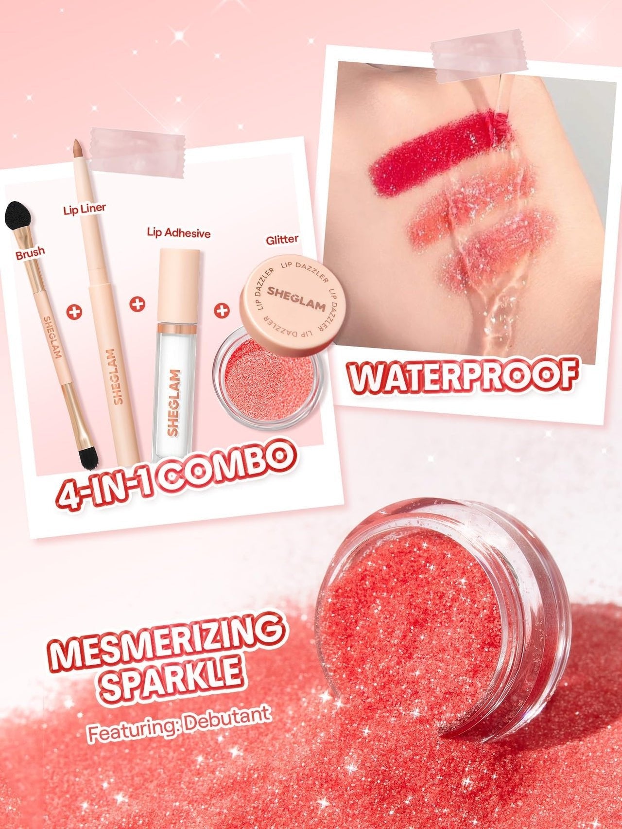 SHEGLAM Lip Dazzler Glitter Kit - Elara Global