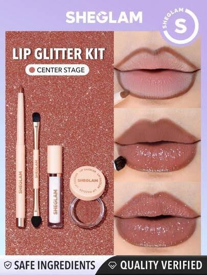 SHEGLAM Lip Dazzler Glitter Kit - Elara Global