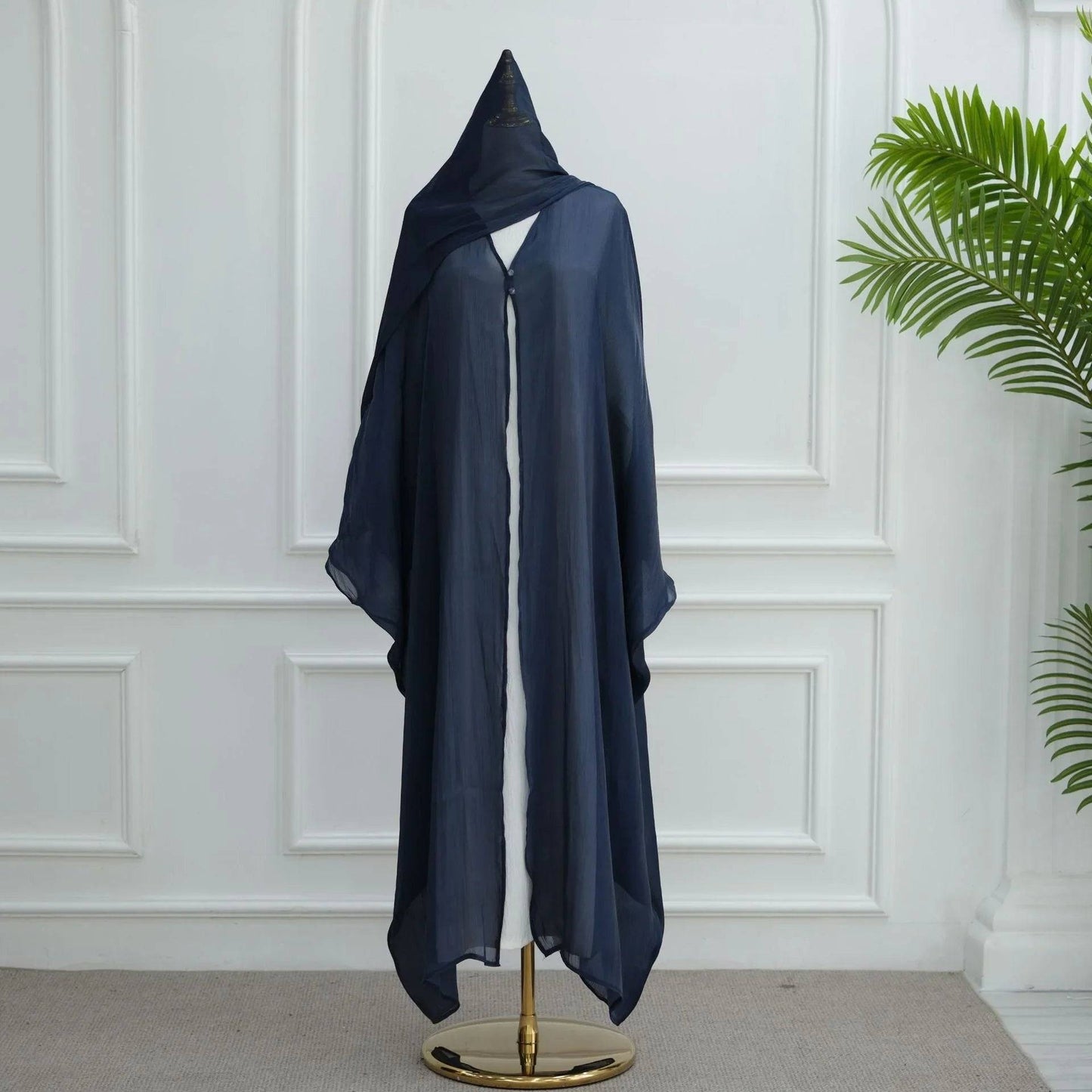 Soft Crinkle Island Cotton Batwing Cardigan 3 - Piece Set (EG101) - Elara Global