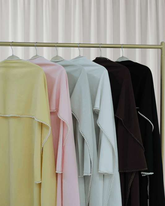 The Atelier Pearl Cape Dress - Dark Coffee(DC158) - Ikah
