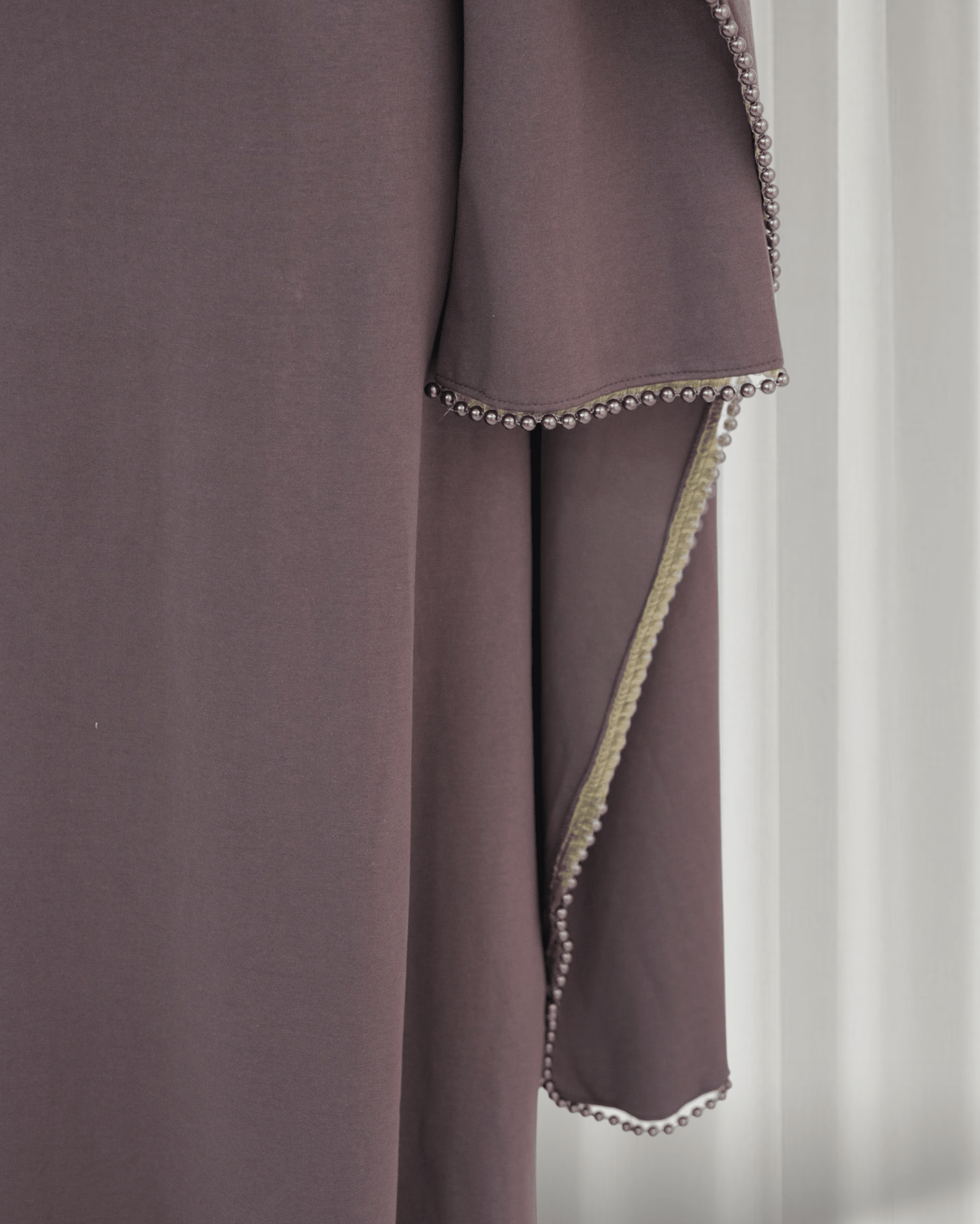 The Atelier Pearl Cape Dress - Dark Coffee(DC158) - Ikah