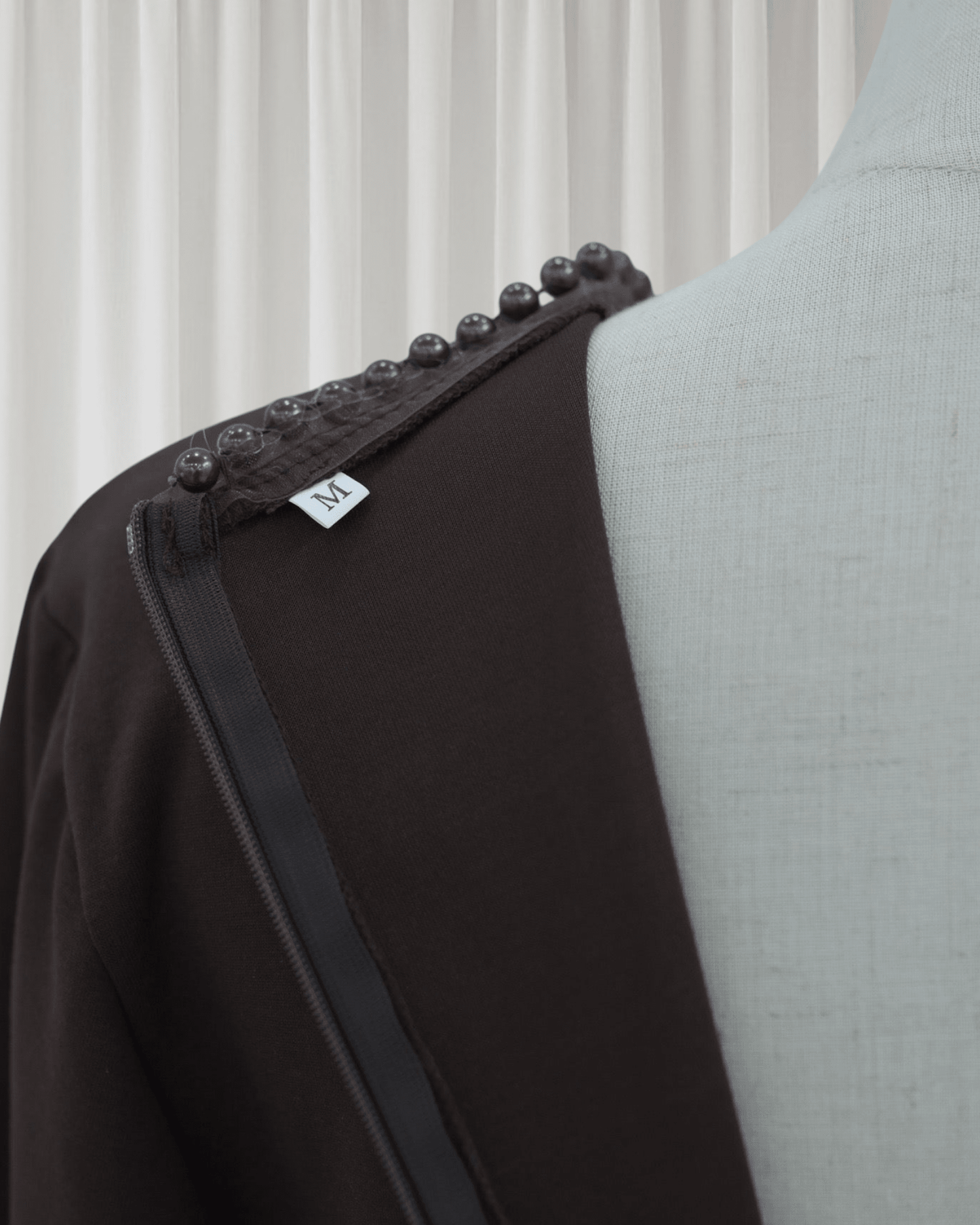 The Atelier Pearl Cape Dress - Dark Coffee(DC158) - Ikah