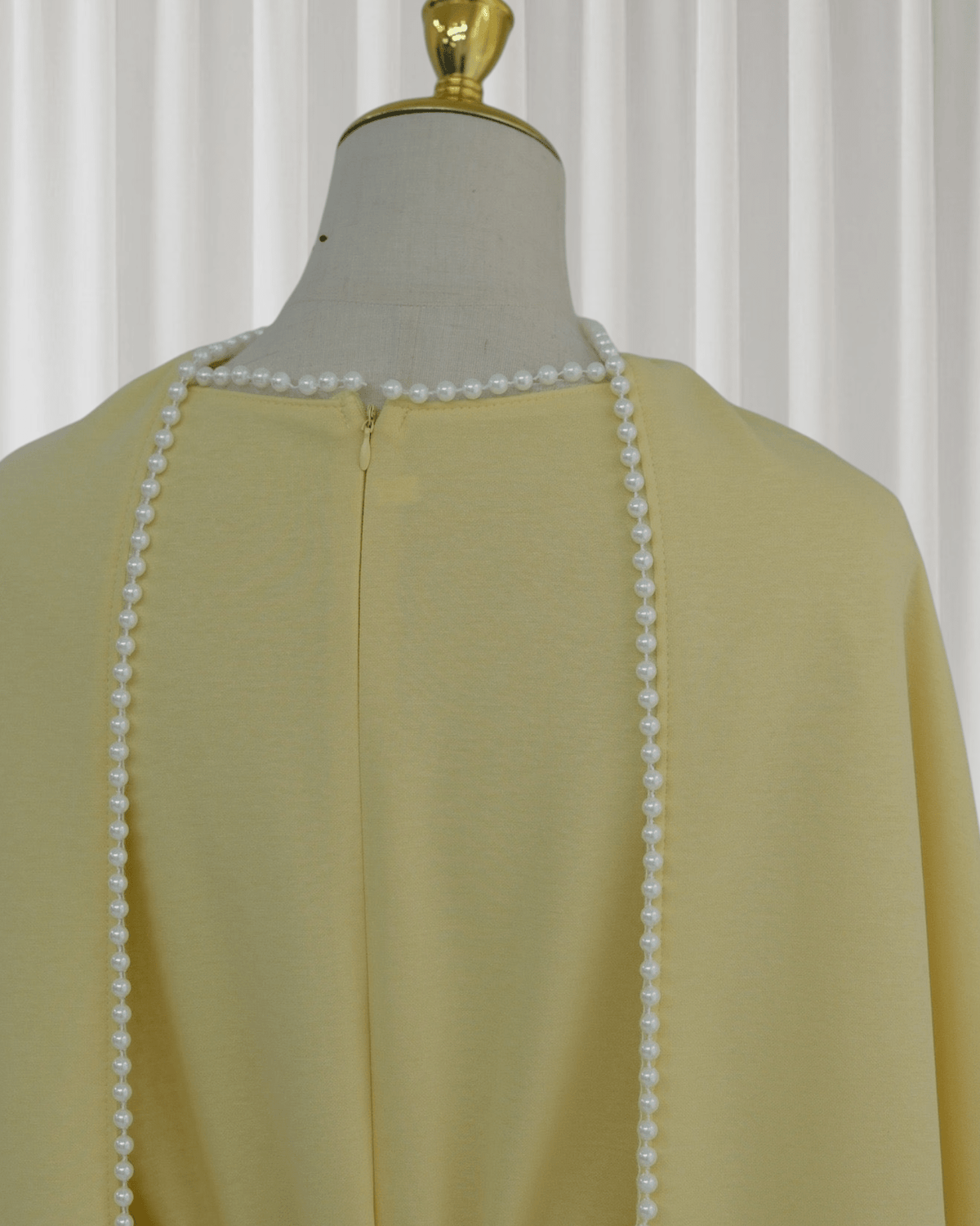 The Atelier Pearl Cape Dress - Yellow (DY158) - Ikah