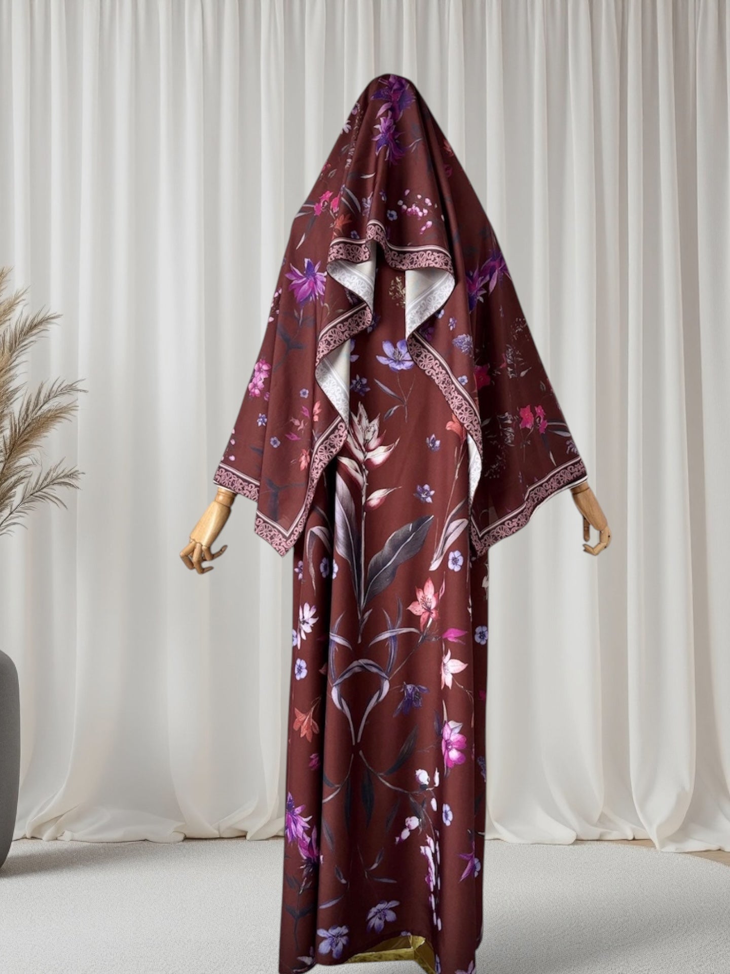 The Bloom Luxe Abaya Set (IS129) - Ikah