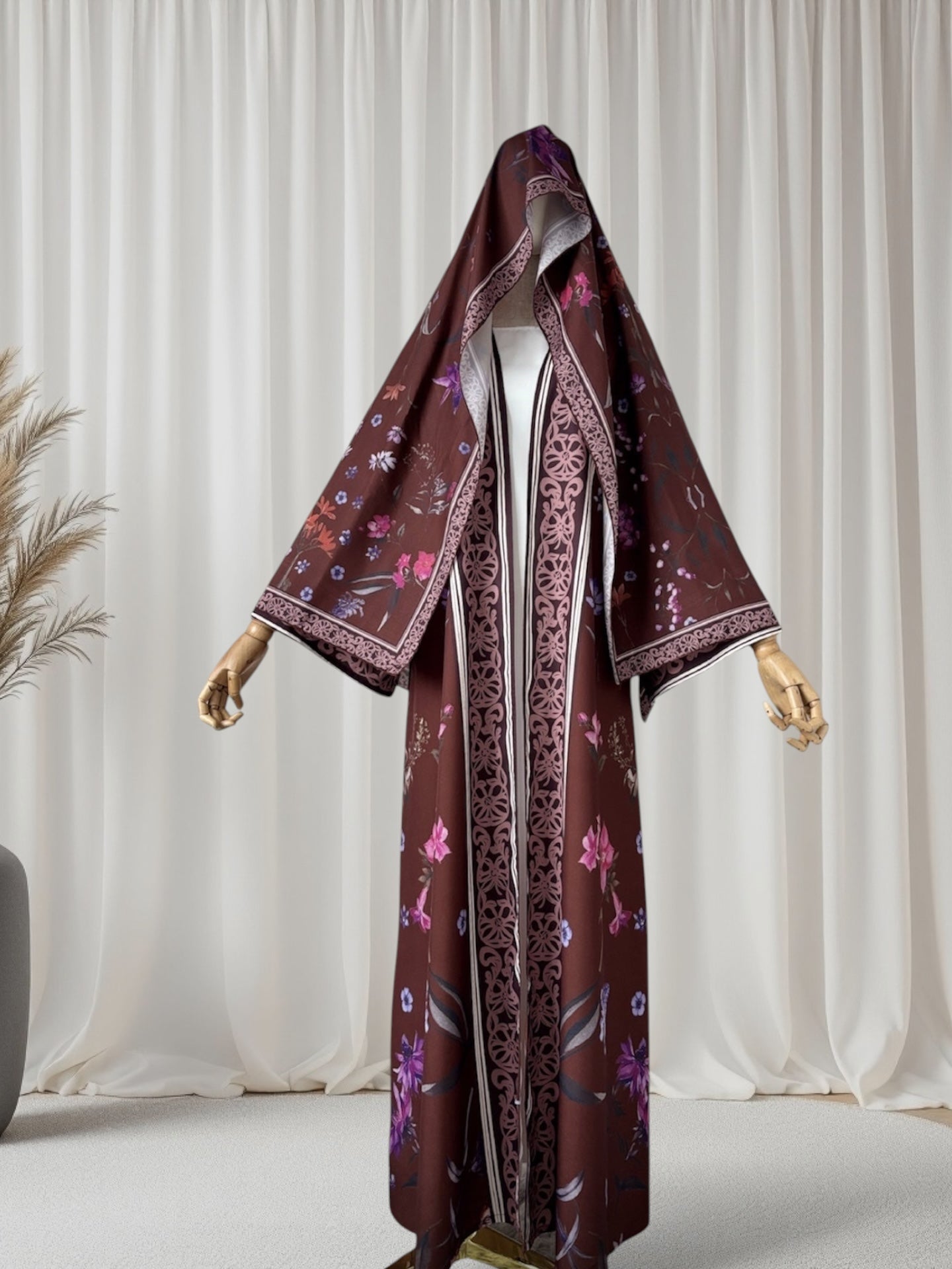 The Bloom Luxe Abaya Set (IS129) - Ikah