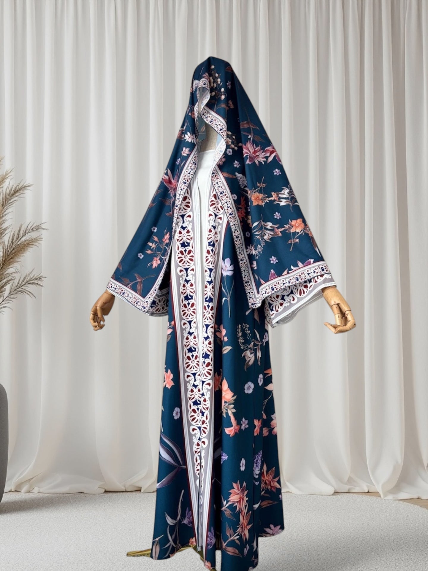 The Bloom Luxe Abaya Set (IS129) - Ikah